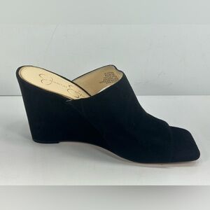 NWOB - Jessica Simpson Aishia 2 Slip-On Jet Black Micro Faux Suede Wedge…